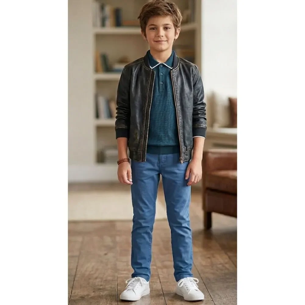 NEW The Children's Place Uniform Stretch Straight Chino Pants Kids Boys Size 12